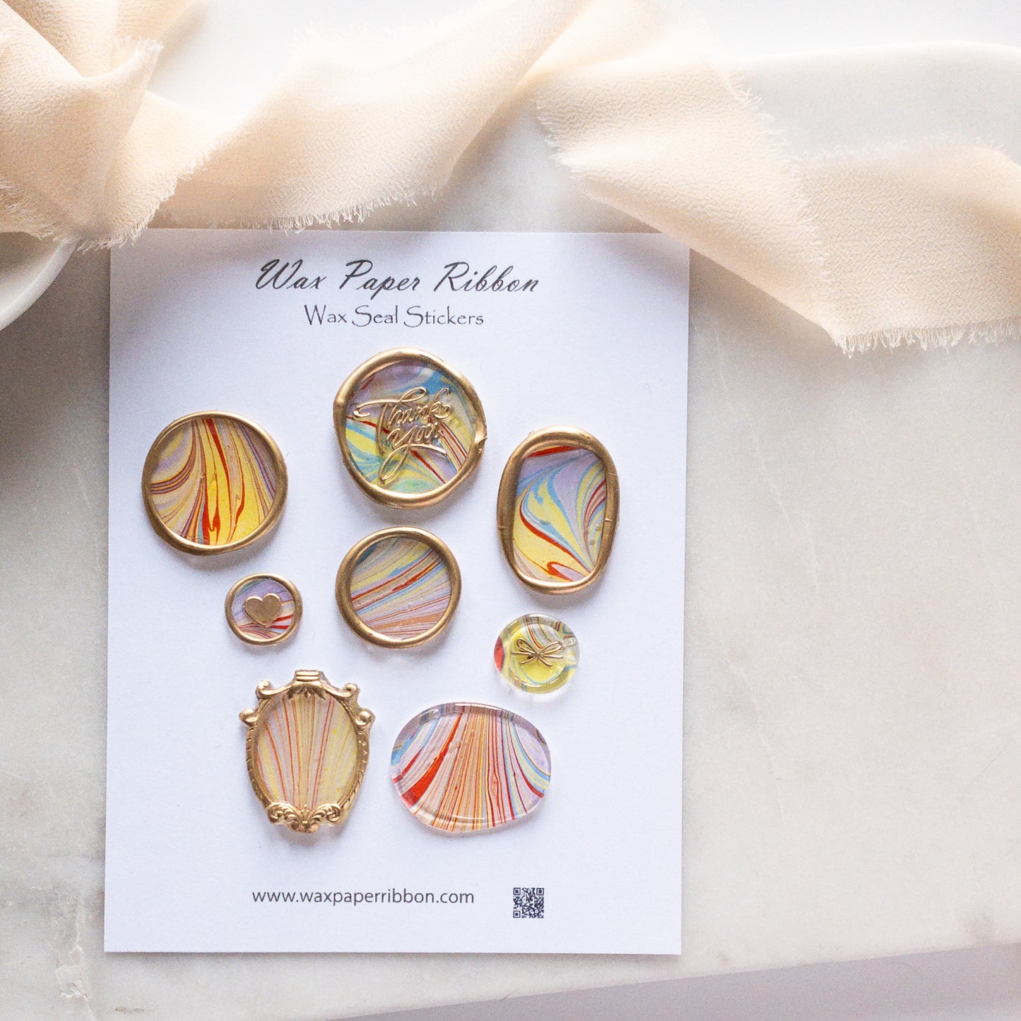 Glue seal - Pink marbled