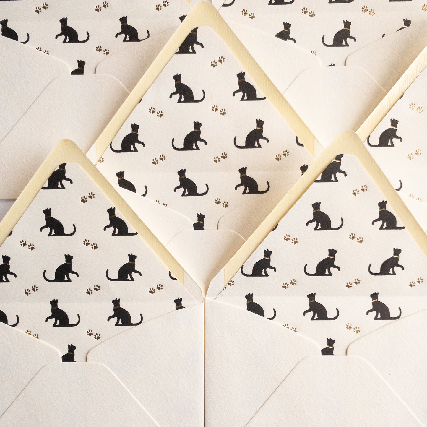 Black Cat notecard Set with Wax Seals