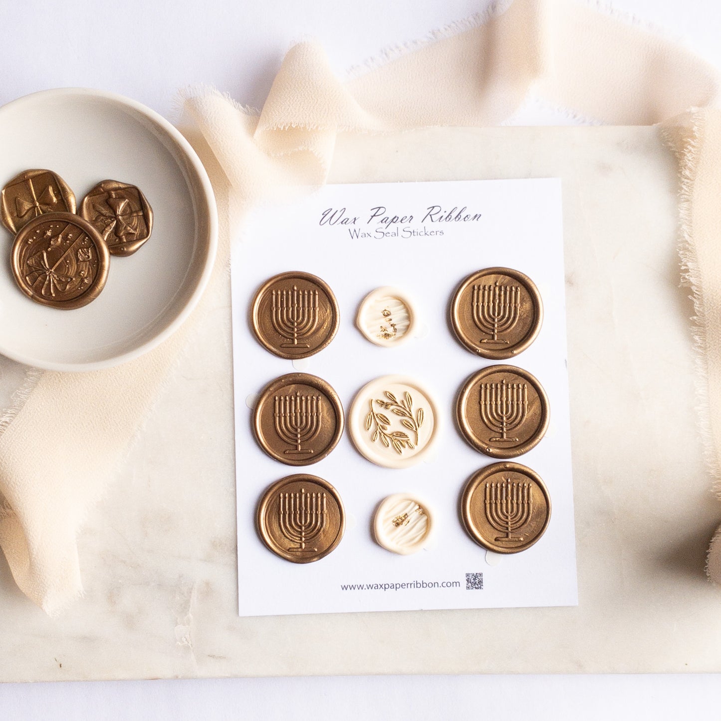 Hanukkah Notecard set with Wax Seals