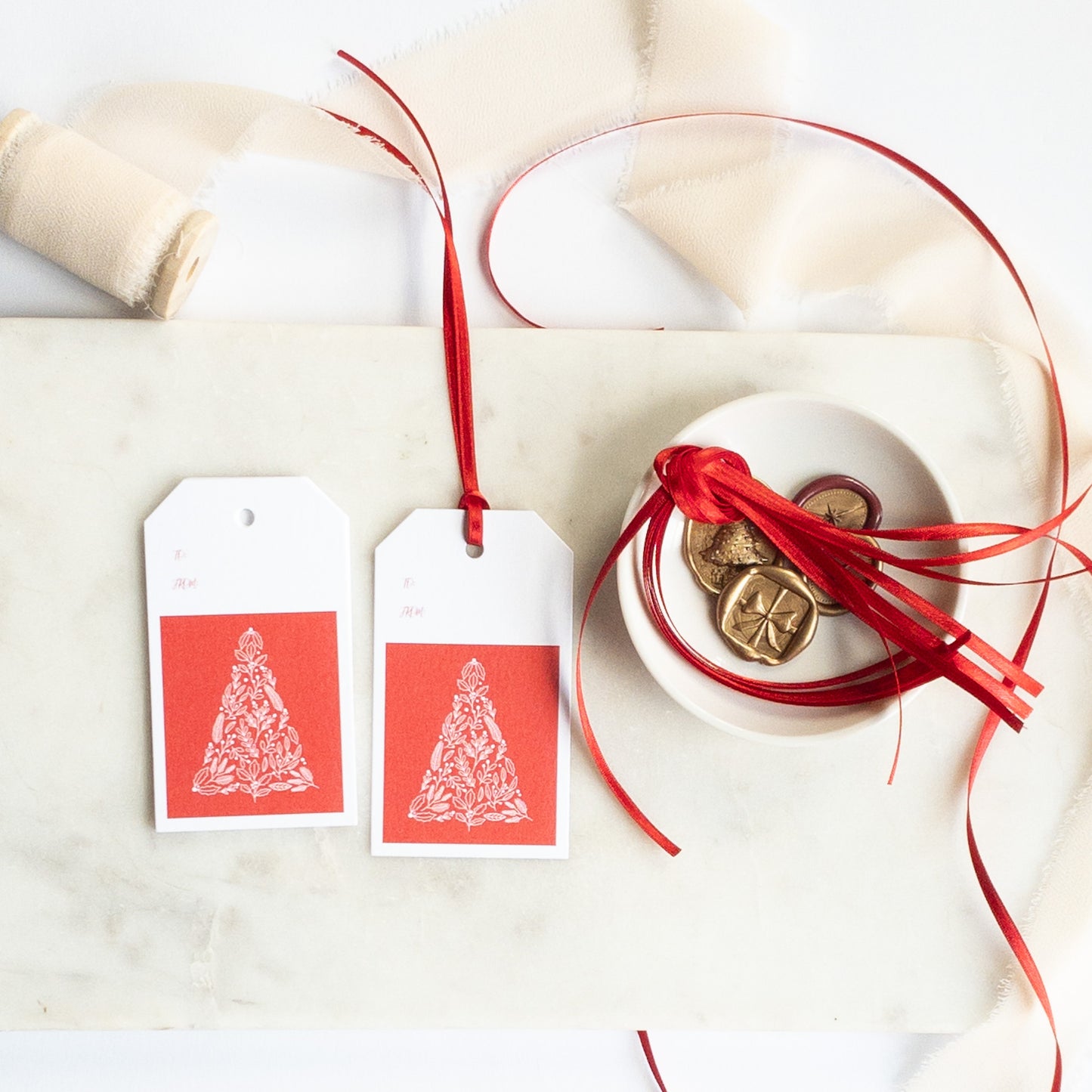 Merry Christmas Tree Gift Tags- Set of 8