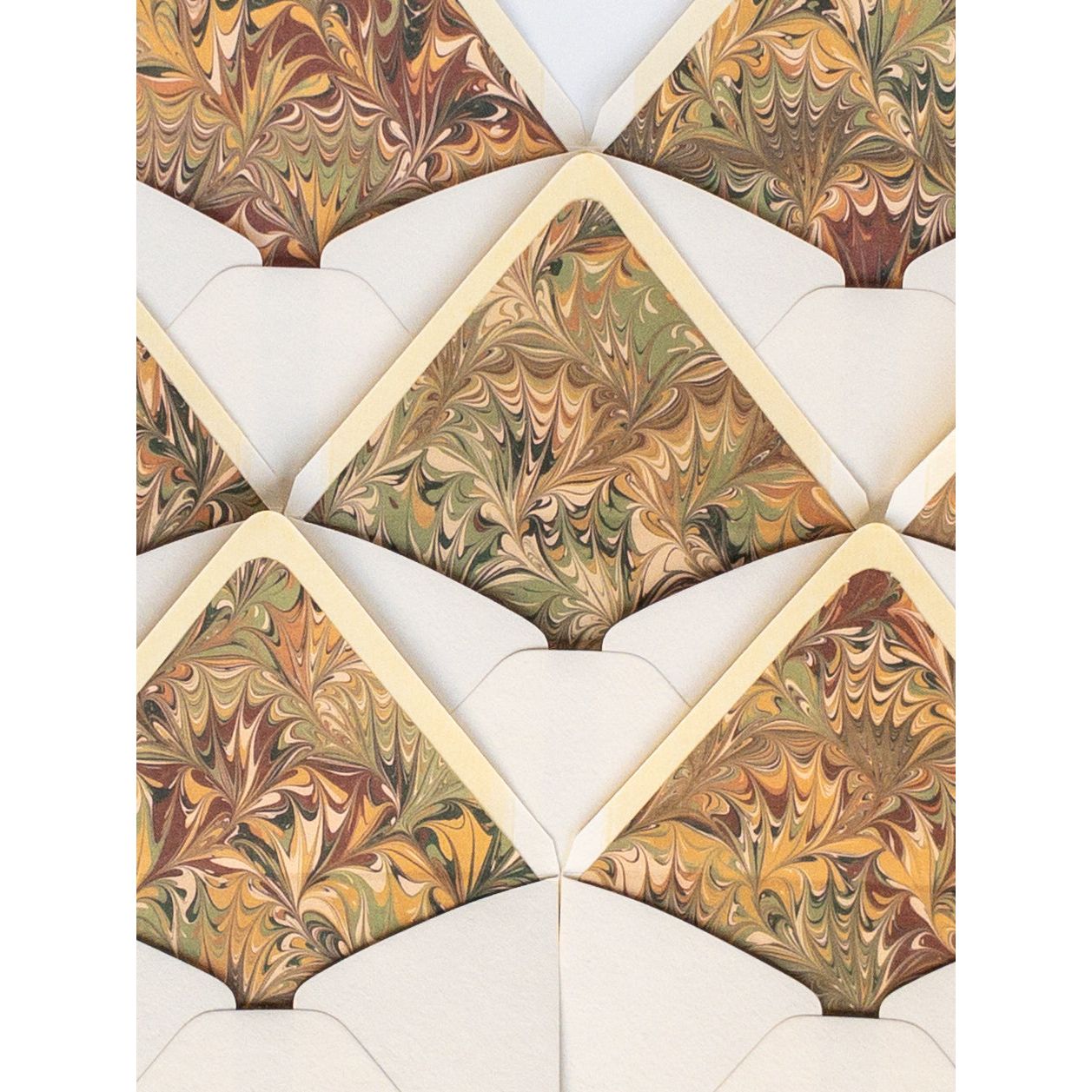 Autumn Marbled Bouquet - Notecard set with Wax Seals - Wax - Paper - RibbonNotecards