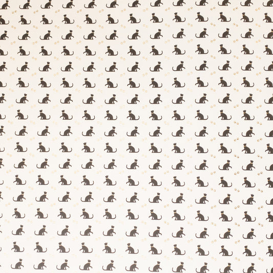 Black Cats, letterpress print decorative paper - Wax - Paper - RibbonWrapping Paper