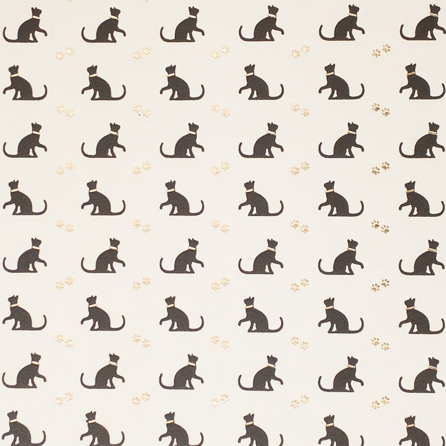 Black Cats, letterpress print decorative paper - Wax - Paper - RibbonWrapping Paper