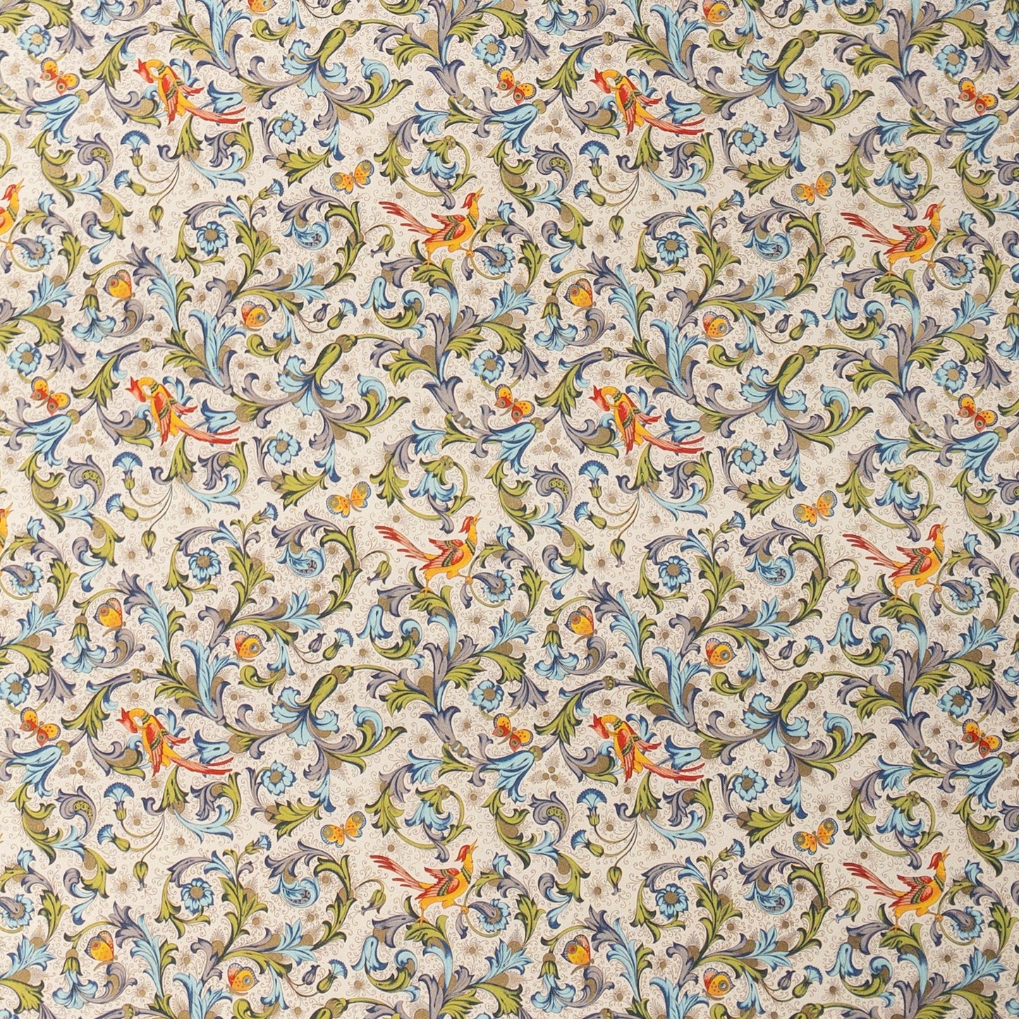 Decorative Italian Paper - Birds and Butterflies, 85gsm - Wax - Paper - RibbonWrapping Paper