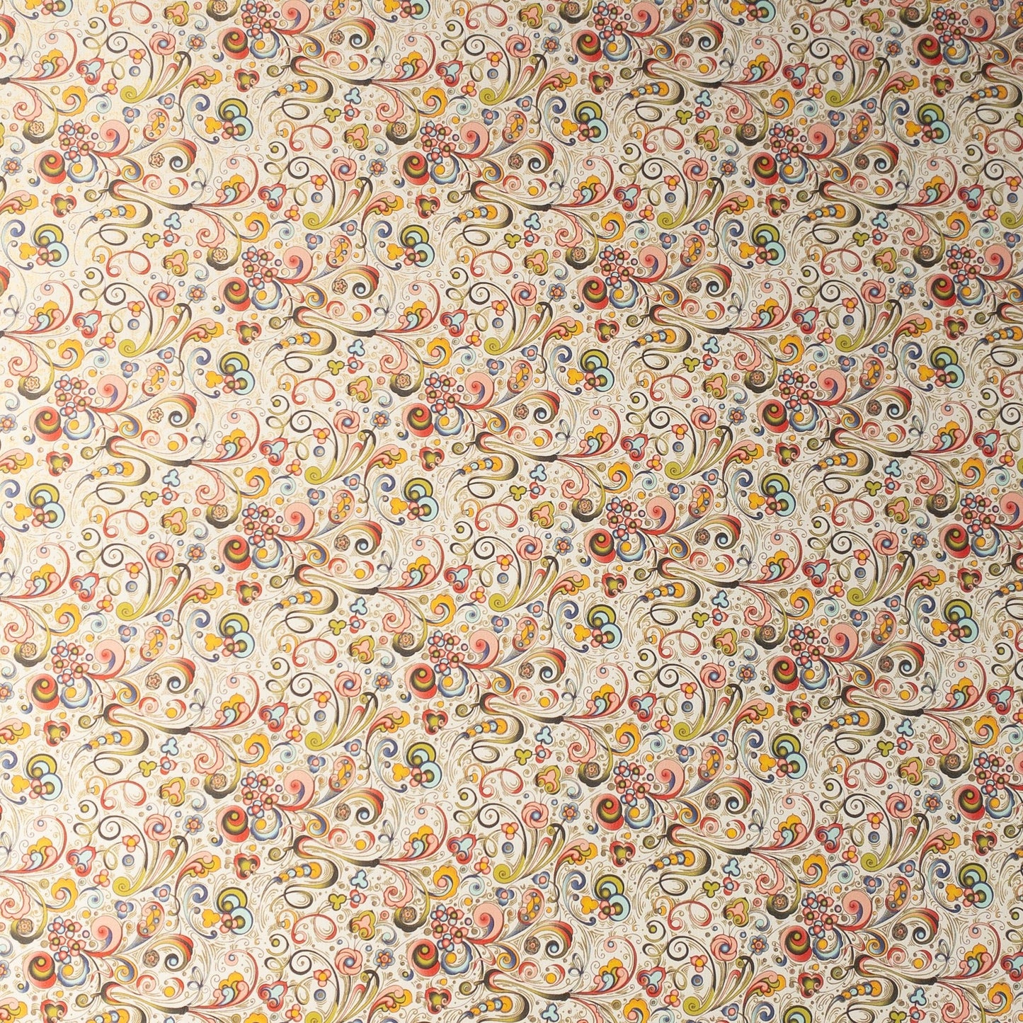 Decorative Italian paper - Florentine Nuevo Florals, Flat sheet 20in X 28in, 85gsm - Wax - Paper - RibbonWrapping Paper