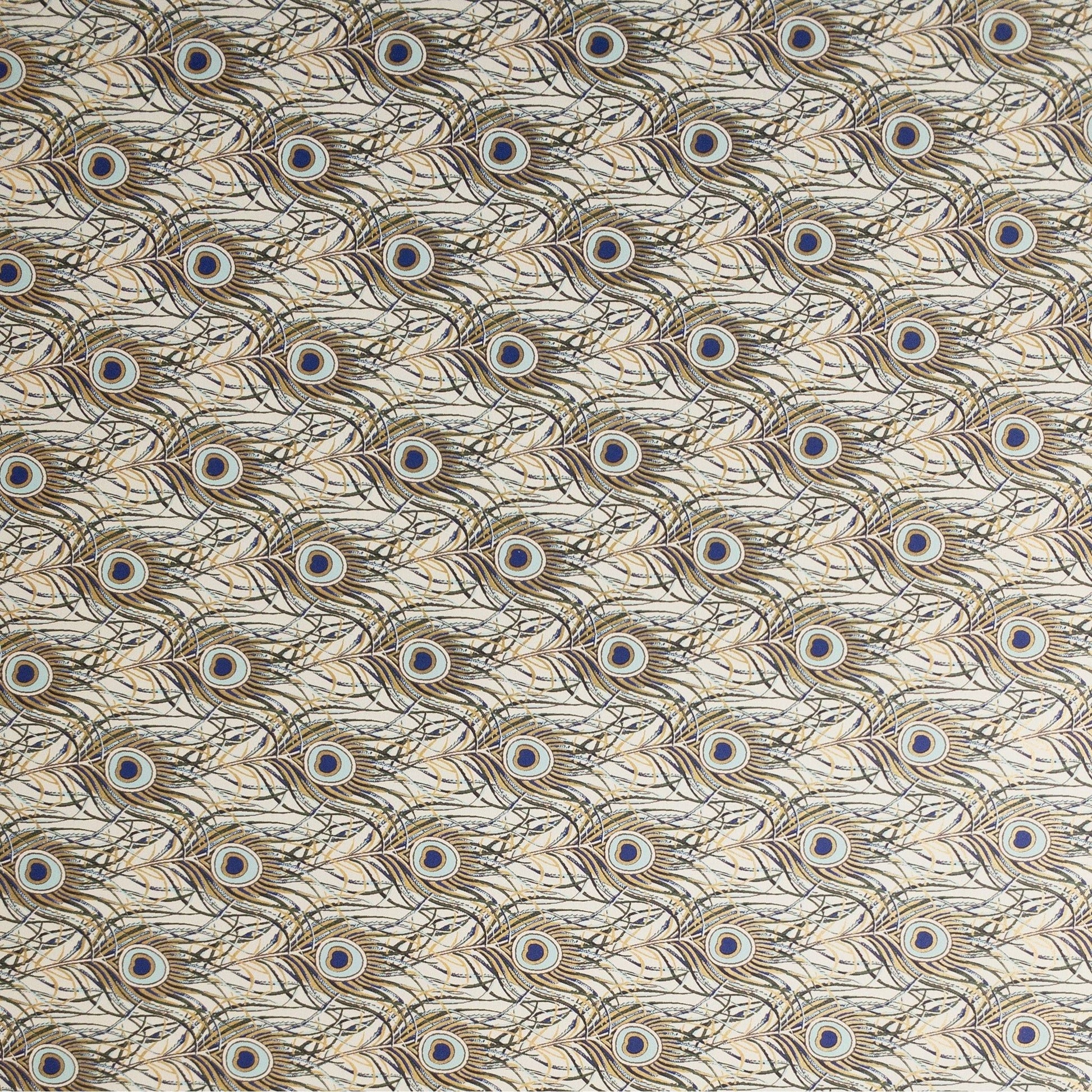 Decorative Italian Paper - Peacock Feathers Gold Foil Accents - Wax - Paper - RibbonWrapping Paper