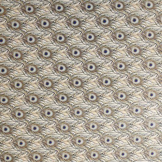 Decorative Italian Paper - Peacock Feathers Gold Foil Accents - Wax - Paper - RibbonWrapping Paper