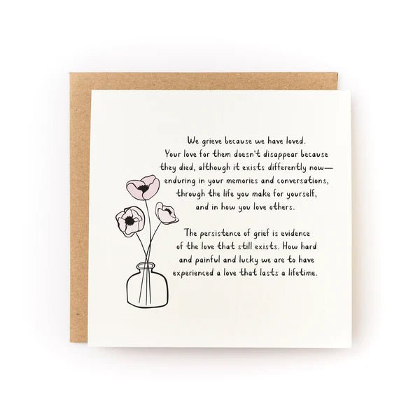 Grief is Love Letterpress Card - Wax - Paper - RibbonGreeting Cards