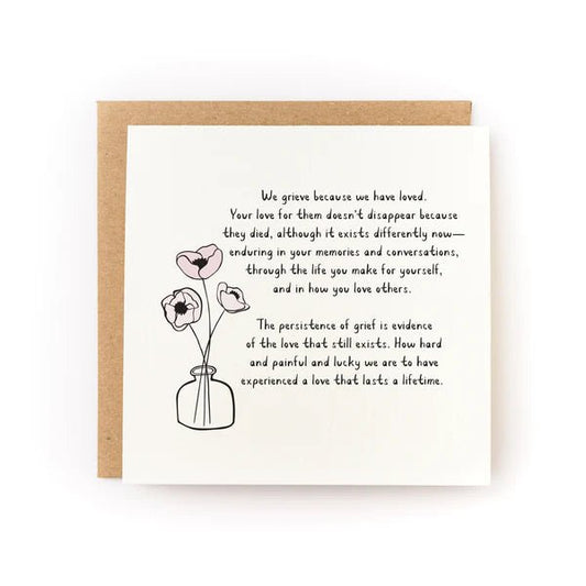 Grief is Love Letterpress Card - Wax - Paper - RibbonGreeting Cards