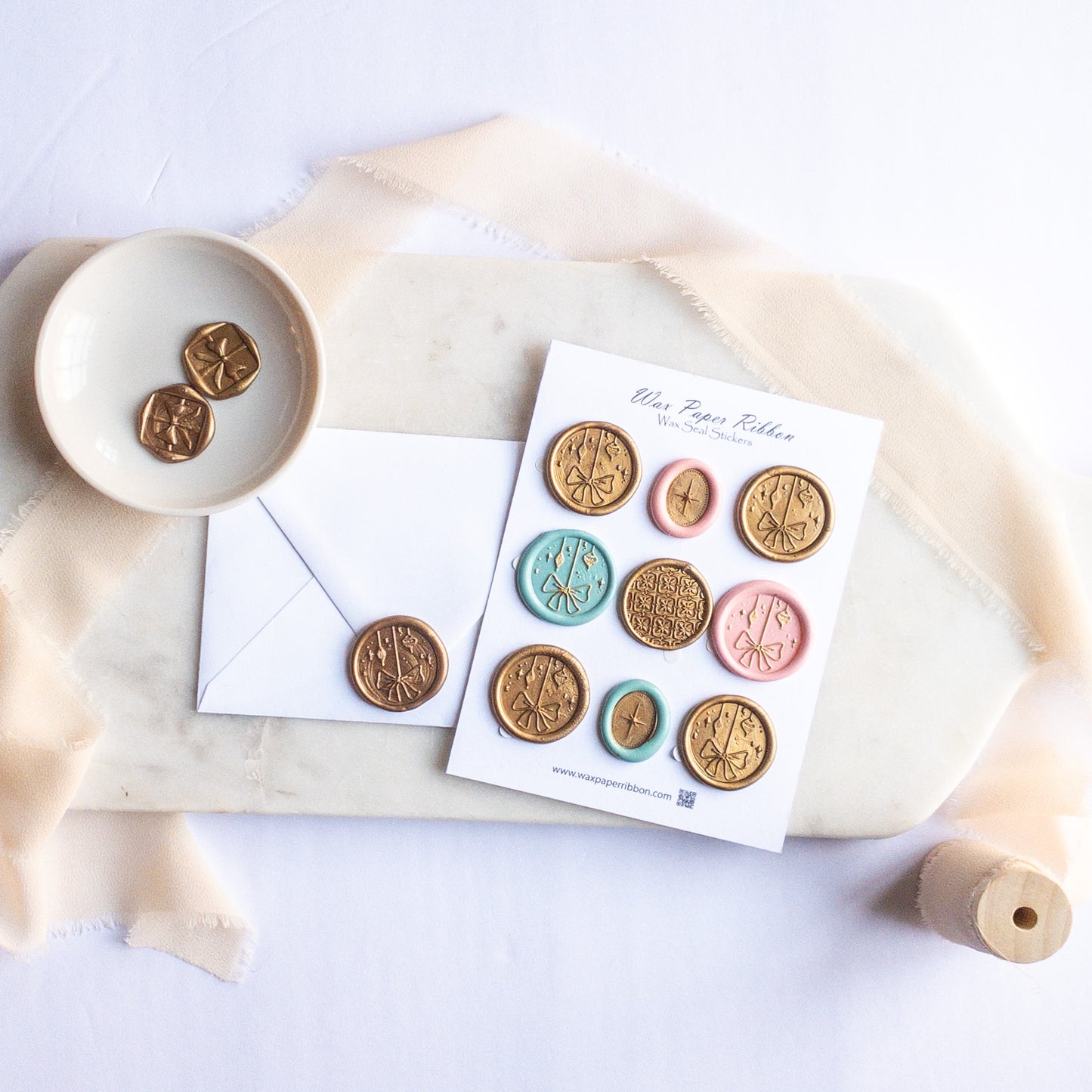 Merry and Bright - Christmas Card Set  with Wax Seals