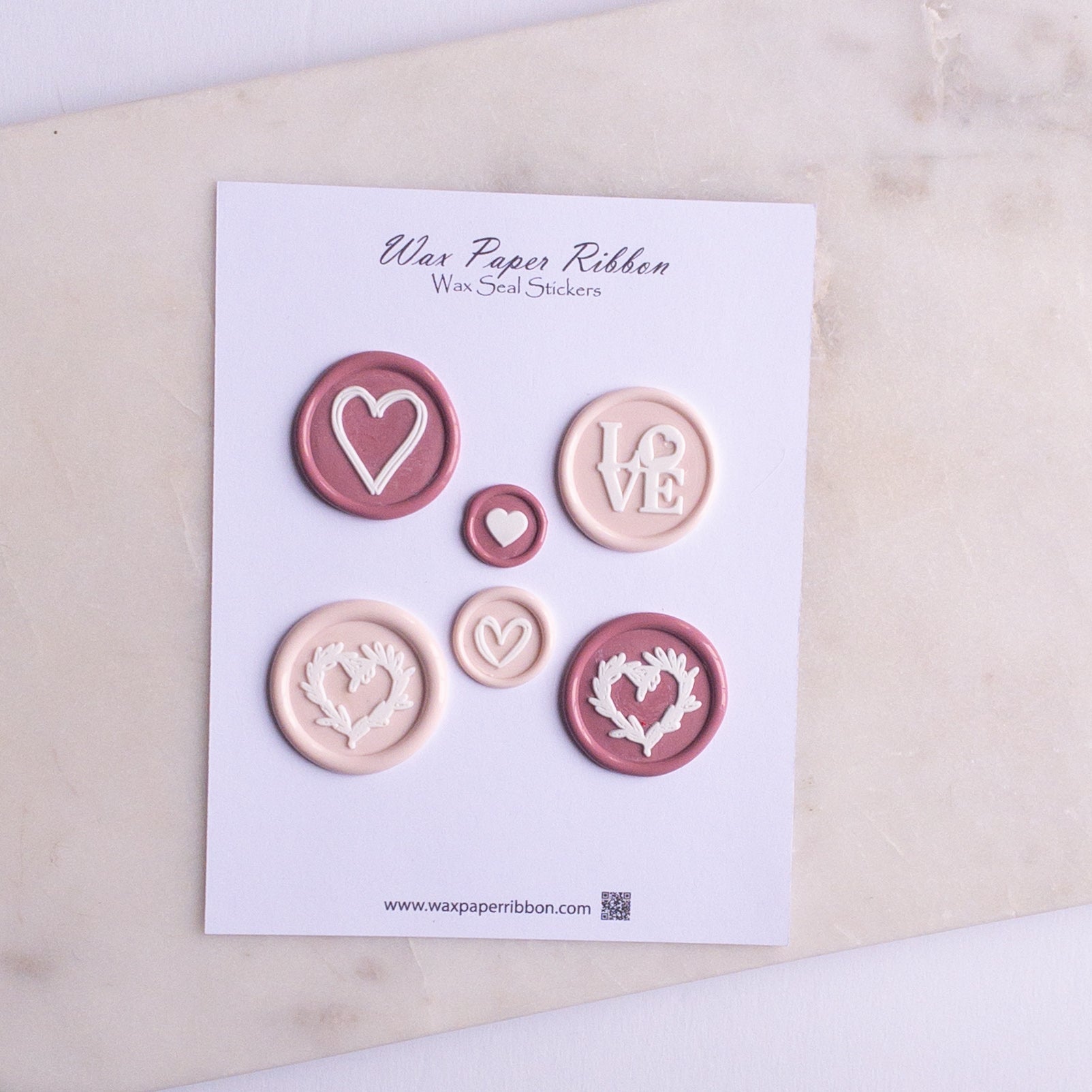 Sealed with Love - Wax seals Rose and Pink - Wax - Paper - RibbonWax Seal
