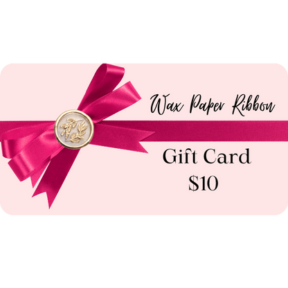 Wax Paper Ribbon E - Gift Card - Wax - Paper - RibbonE - Gift Card