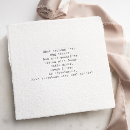 What Happens Next - Keepsake - Wax - Paper - Ribbon