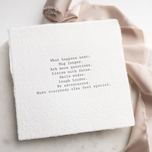 What Happens Next - Keepsake - Wax - Paper - Ribbon